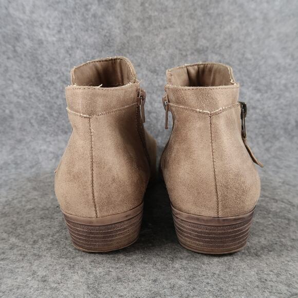 Maurices Shoes Womens 7 Ankle Booties Casual Fashion Side Zip Boot Block Heel - Picture 6 of 12